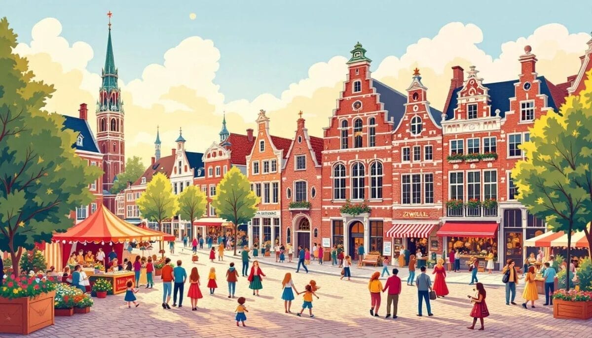 Kulturelle Veranstaltungen und Festivals in Zwolle, eine lebendige Atmosphäre. Zwolle Sehenswürdigkeiten