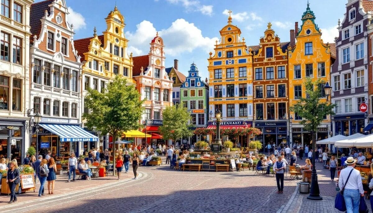 Korenmarkt in Arnheim, das pulsierende Herz der Stadt mit vielen Aktivitäten.