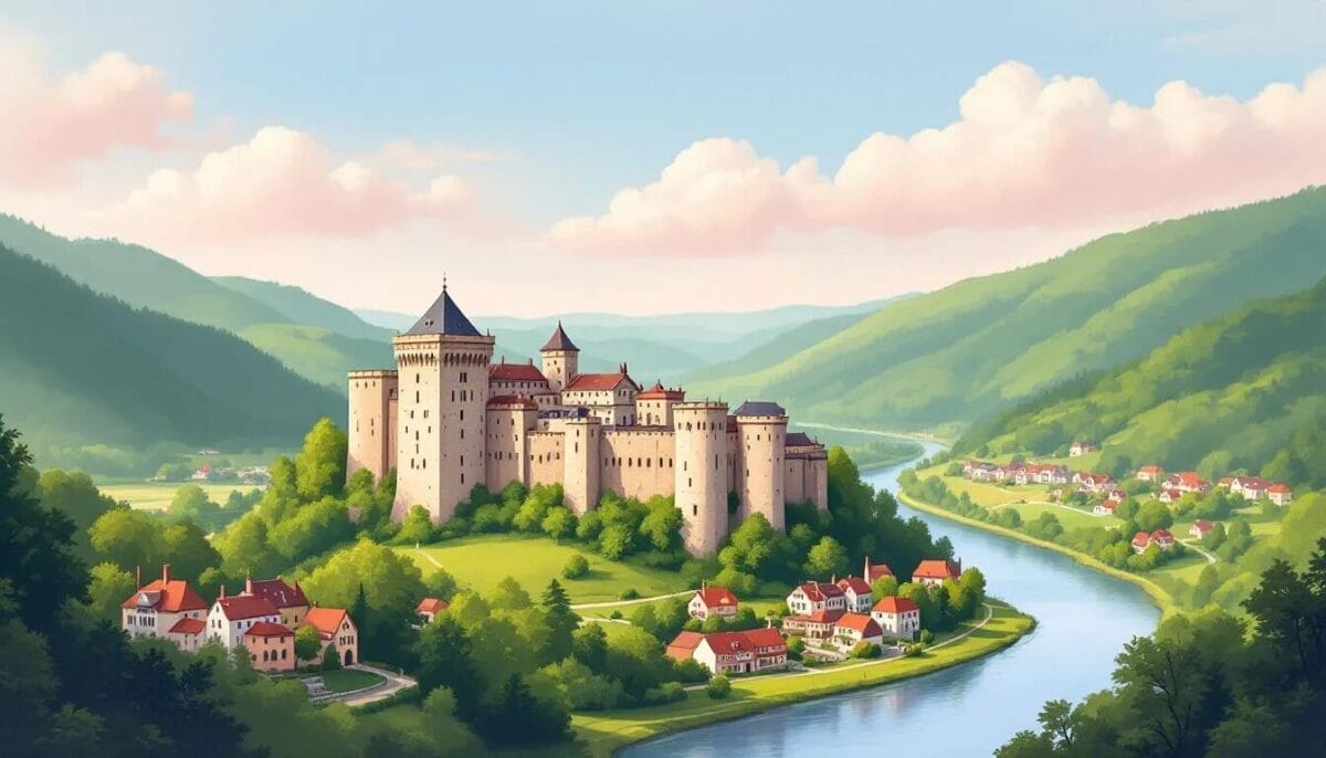 Die imposante Burg Stahleck, eine der Hauptsehenswürdigkeiten in Bacharach.