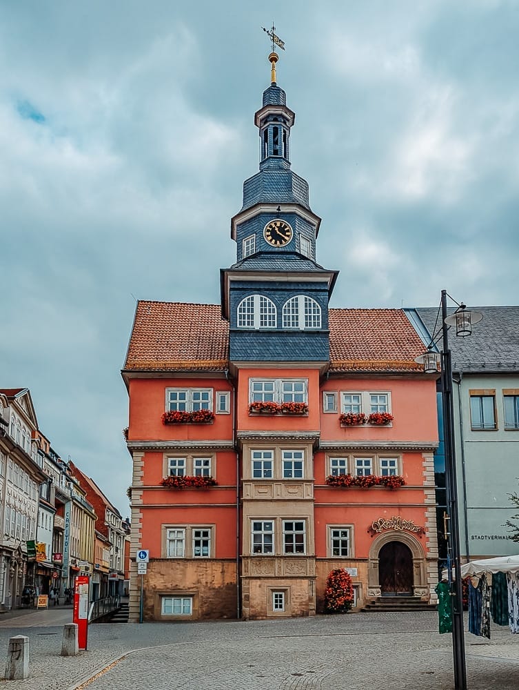 das Rathaus am MArtkplatz von Eisenach